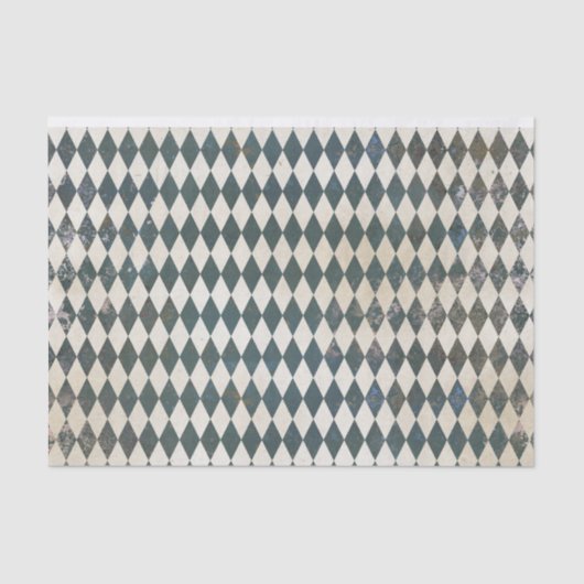 グリーンハーレクインのダイヤモンドパターン 薄葉紙 (正面)