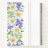 グリーンバイオレットイエローウォーターのカラー春の花 ノートブック (裏面)