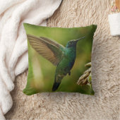 グリーンバイオレットハミングバード装飾用クッション クッション (ブランケット)