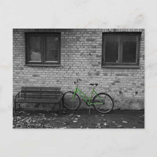 グリーンバイクハガキ ポストカード (正面)