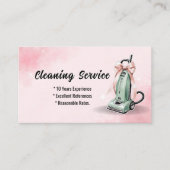 グリーンバキュームクリーナーハウス清掃サービス 名刺 (正面)