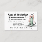 グリーンバキュームクリーナーハウス清掃サービス 名刺 (裏面)