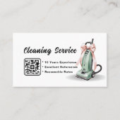 グリーンバキュームクリーナーハウス清掃サービス 名刺 (正面)