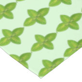 グリーンバジルリーフ葉のハーブガーデン料理 テーブルクロス (アングル)