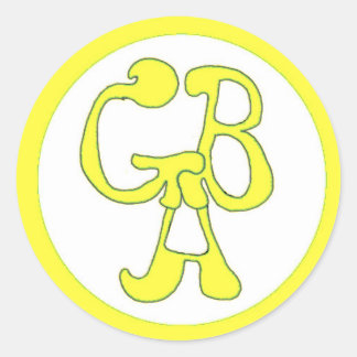 グリーンバスの冒険 – GBA – イエローステッカー ラウンドシール