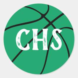 グリーンバスケットボールチームパーティー、Pep Rallyまたはイベント ラウンドシール