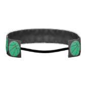 グリーンバスケットボールプレイヤーカスタムーのジャージーナンバーガールズ アスレチックヘッドバンド (裏面)