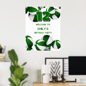 グリーンバスケット子供の誕生日パーティー歓迎 ポスター (ホームオフィス)