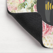 グリーンバタフライオンシックヴィンテージコラージモノグラム マウスパッド (コーナー)