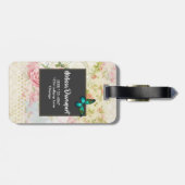 グリーンバタフライオンシックヴィンテージコラージモノグラム ラゲッジタグ (裏面横)