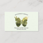 グリーンバタフライガーデンアイディア素朴な森のキャンプ 名刺 (正面)