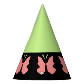 グリーンバタフライバースデーパーティー パーティーハット (左)
