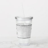 グリーンバタフライパーソナライズされたフローラ アクリルタンブラー (左)