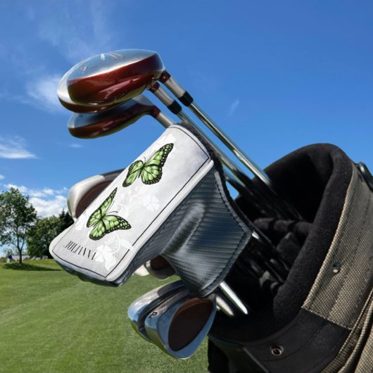 グリーンバタフライフローラゴルフヘッドカバー ゴルフヘッドカバー