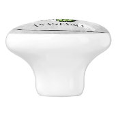 グリーンバタフライフローラパーソナライズされたセラミックノブ セラミックノブ (側面)