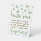 グリーンバタフライベビーシャワーおしゃぶり狩りゲーム 台座サイン (正面)