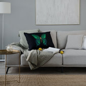 グリーンバタフライ装飾装飾用クッション ランバークッション