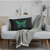 グリーンバタフライ装飾装飾用クッション ランバークッション