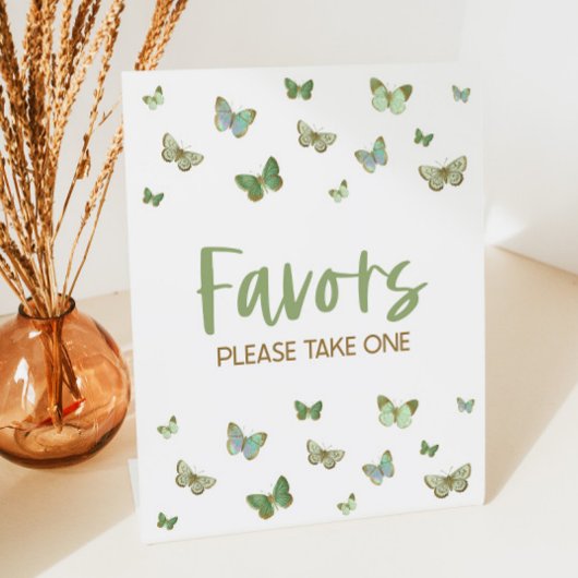 グリーンバタフライ パーティーフェイバーズ テーブルサイン