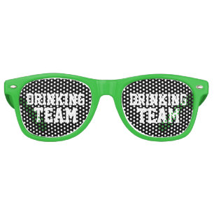 グリーンバチュラーパーティシェード飲みチームグラス レトロサングラス