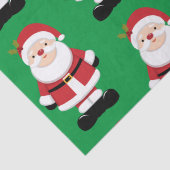 グリーンバックグラウンドを持つクリスマスサンタクロース 薄葉紙 (詳細)
