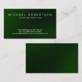 グリーンバックグランドプレーンモダン名刺 名刺 (正面/裏面)