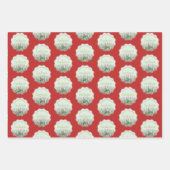 グリーンバッタ&レディバグキッズ昆虫誕生日 ラッピングペーパーシート (正面3)