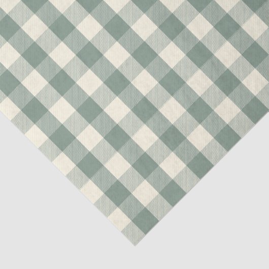 グリーンバッファローチェックギンガム 薄葉紙 (詳細)