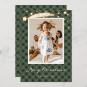 グリーンバッファロープライド星の写真クリスマスカード シーズンカード (正面/裏面)