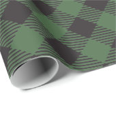 グリーンバッファロープレイドカントリーシックスタイル ラッピングペーパー (ロールコーナー)