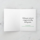 グリーンバッファロープレイドクリスマスツリーシルエット シーズンカード (内部)