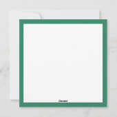 グリーンバッファロープレイドチェック写真クリスマスフラット シーズンカード (裏面)