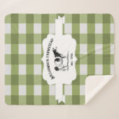 グリーンバッファロープレイドファームカウシェルパブランケット シェルパブランケット (正面(横))