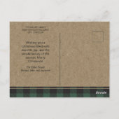 グリーンバッファロープレイドフォトメリークリスマス2024 ポストカード (裏面)