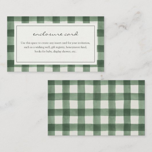 グリーンバッファロープレイド封入カード エンクロージャーカード (正面/裏面)