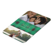 グリーンバッファロープレイド金ゴールドフレームNOEL複数写真 マグネット (左側)