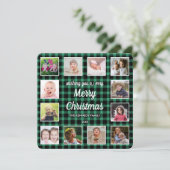 グリーンバッファロープレイド12フォトコラージュクリスマス シーズンカード (スタンド正面)