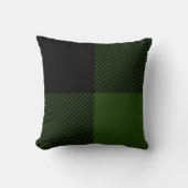 グリーンバッファロープレイド クッション (正面)