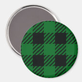 グリーンバッファロープレイド マグネット (正面/裏面)