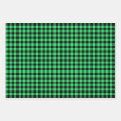 グリーンバッファロープレイド ラッピングペーパーシート (正面3)