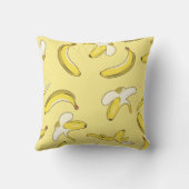 グリーンバナナとペールの模様 クッション (裏面)