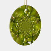 グリーンバナナ万華鏡のように千変万化するパターンアートプリント/グラフィック セラミックオーナメント (右)