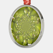 グリーンバナナ万華鏡のように千変万化するパターンアートプリント/グラフィック メタルオーナメント (左)