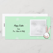 グリーンバニーのイースターフォトカード シーズンカード (正面/裏面)