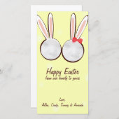 グリーンバニーのイースターフォトカード シーズンカード (正面/裏面)