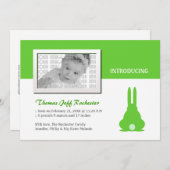 グリーンバニーの誕生のお知らせ シーズンカード (正面/裏面)