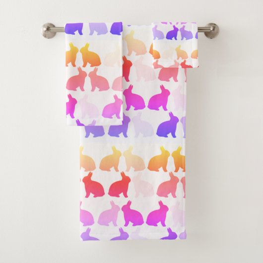 グリーンバニーイースター春バニーラビットバートウ バスタオルセット (インサイチュ)