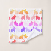 グリーンバニーイースター春バニーラビットバートウ バスタオルセット (ウォッシュタオル)