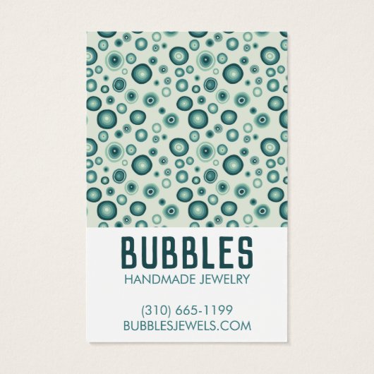 グリーンバブルズイヤリングネックレスジュエリーディスプレイ (裏面)