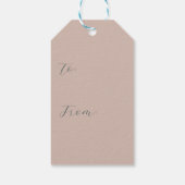 グリーンバモダンンタインハートビーズ ギフトタグ (裏面)